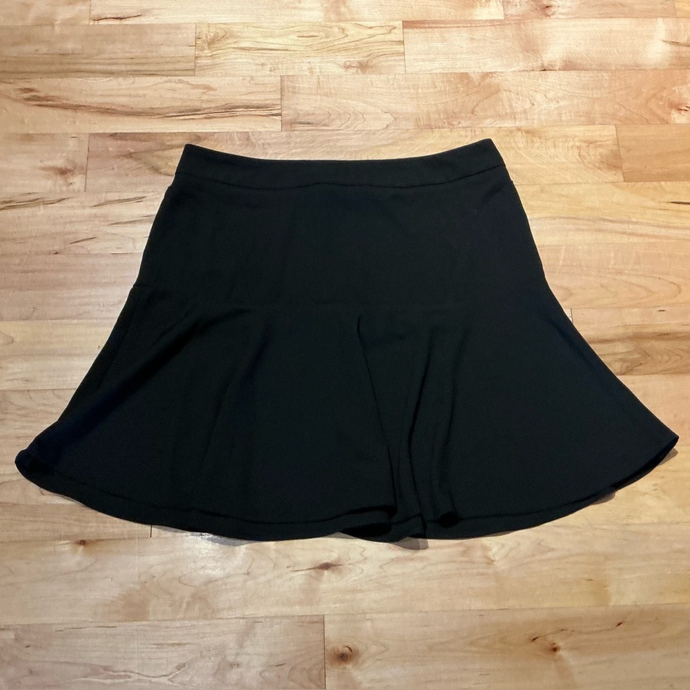 Womens Y2K Black Flare Mini Skirt Goth Dark Academia Skater Festival  Size 8